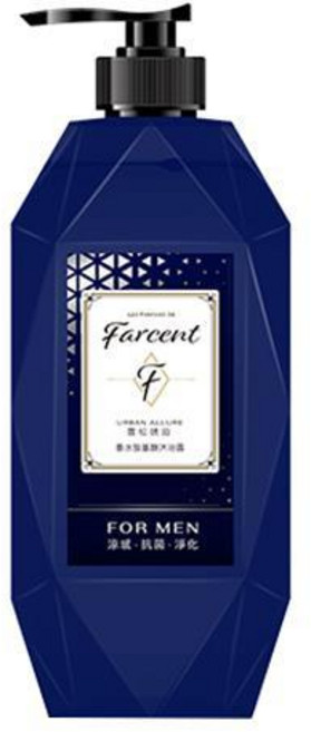 Farcent 香水胺基酸沐浴露 780g 雪松琥珀, 1個