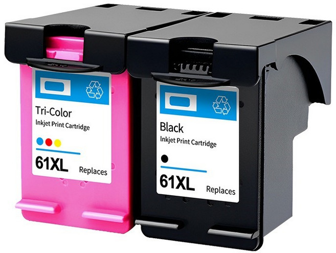 HP CH563WA 黑色環保高容量墨水匣 適用於 1000 1010 1050 1510 2000 印表機, 1個, 61Xl彩色