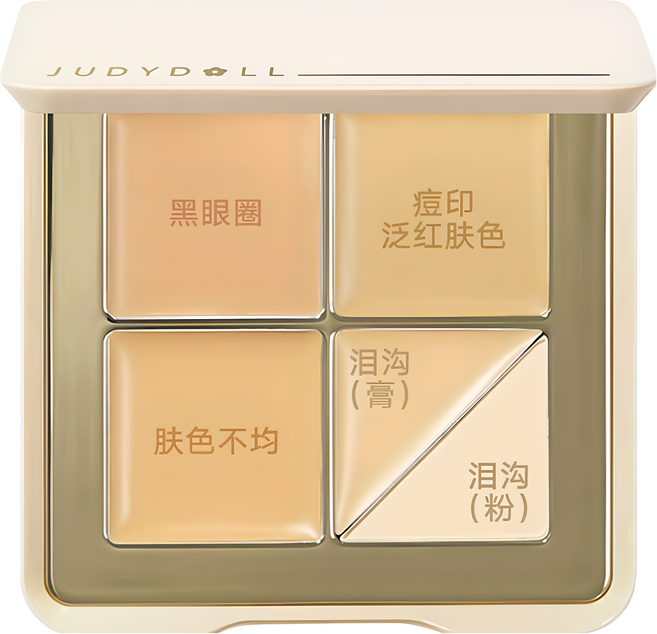 JUDYDOLL 雲柔遮瑕盤 01淺膚色 四格多效遮瑕膏, 1個