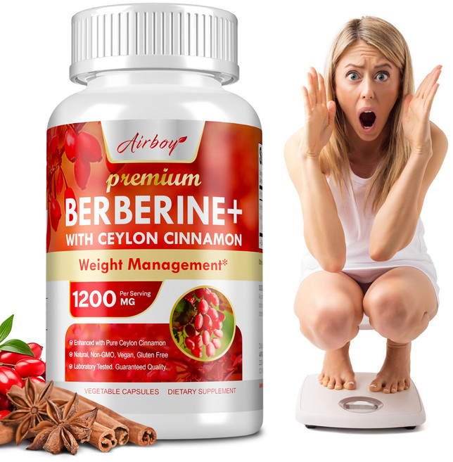 Airboy Premium Berberine+ with Ceylon Cinnamon 體重管理, 120組