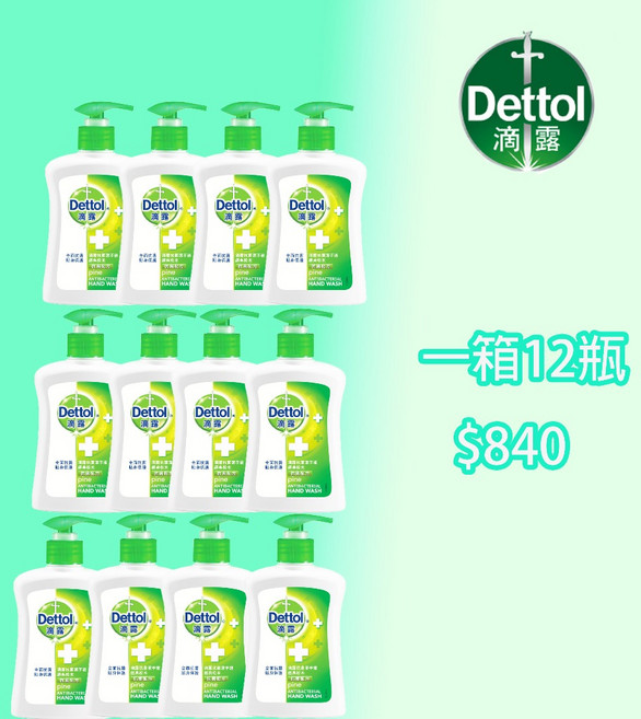 Dettol 滴露經典松木洗手乳 250ml x 12入 幼稚園營業場所適用, 1個