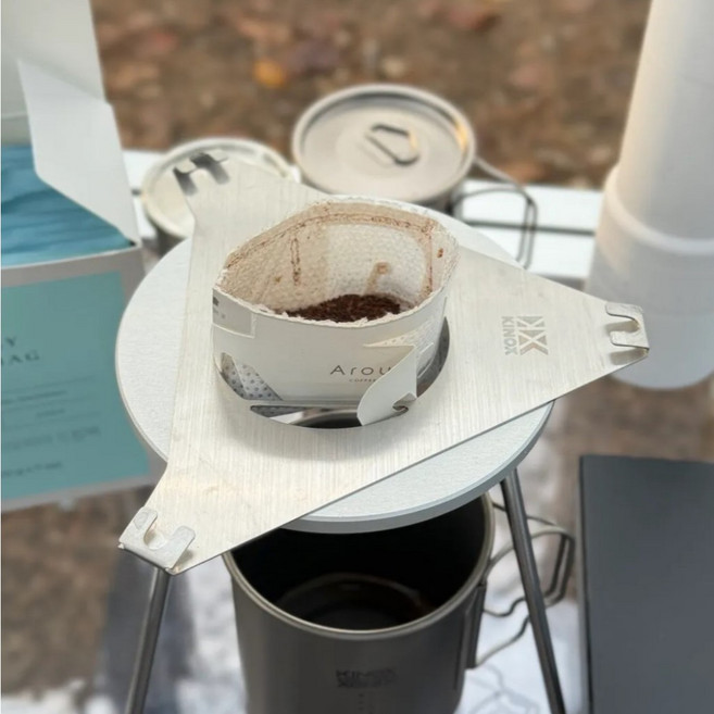 KINOX 手沖咖啡架配件 三角濾掛架 coffee stand, 1個, 銀色