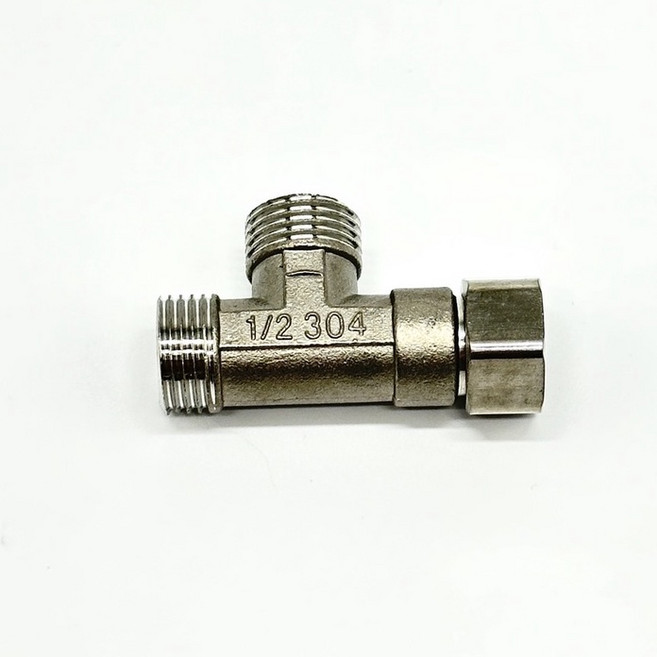304不銹鋼馬桶沖洗器 - 免治沖洗器/婦洗器/馬桶蓮蓬頭/免治噴槍 洗屁屁神器, 1個, 活接三通