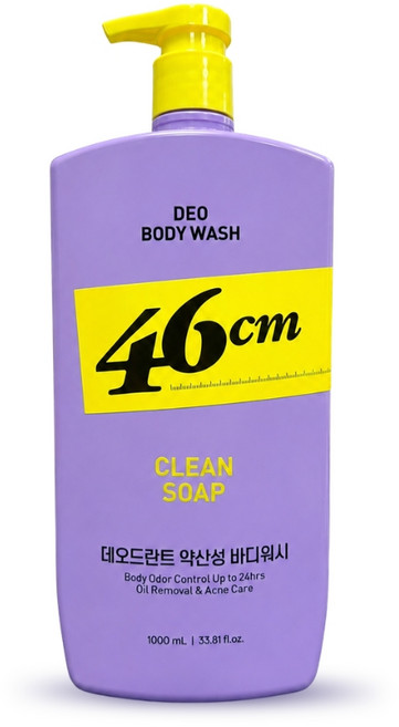 ON THE BODY 46cm 淨味沐浴露 皂香 1000ml, 1個