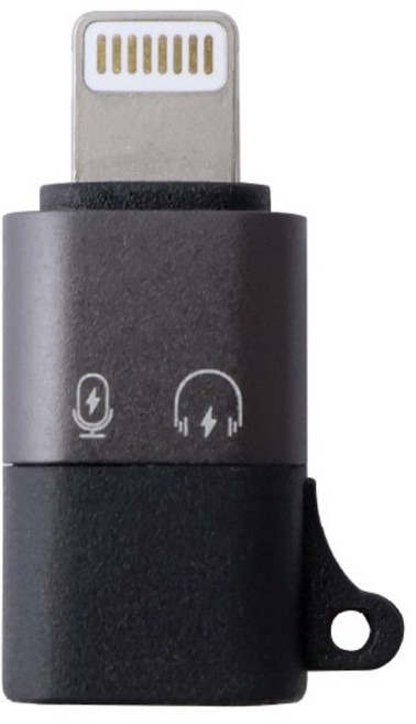 DTAudio聆翔 Type-C 轉 Lightning 轉接器 支援充電 聽歌 麥克風, 1個, 黑, 27mm