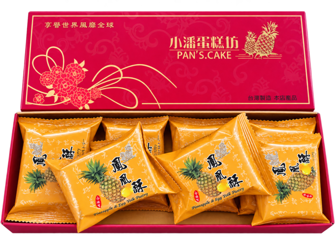 小潘鳳凰酥精裝12入禮盒 台灣傳統糕點 鹹甜口味 獨立包裝, 2盒, 550g