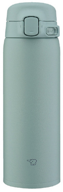 ZOJIRUSHI 象印 不鏽鋼馬克杯輕量保溫保冷瓶 一鍵式 480ml SU-BA48GM, 1個, 綠色