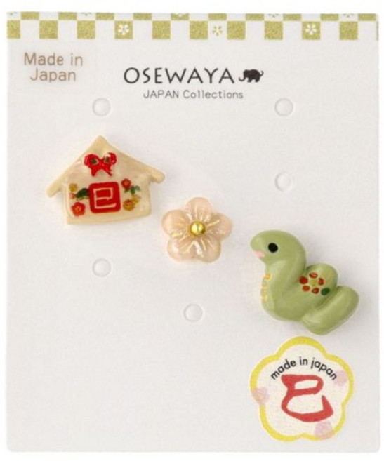 OSEWAYA 動物生肖耳環3入組 - 可愛造型耳環 展現個人風格