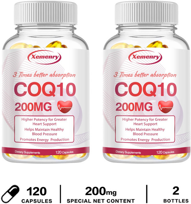 Xemenry CoQ10 200mg 膠囊 3倍吸收 維持健康血壓 促進能量生成, 240組