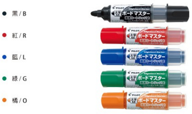 PILOT 百樂 WMBM-18BM 粗字白板筆 (可換卡水) 5色可選 書寫流暢 色彩鮮明 適用於辦公、教學及會議記錄。, 紅, 1支