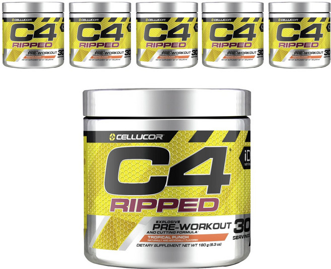 CELLUCOR C4 Ripped預鍛鍊粉 熱帶水果風味, 180g, 6罐
