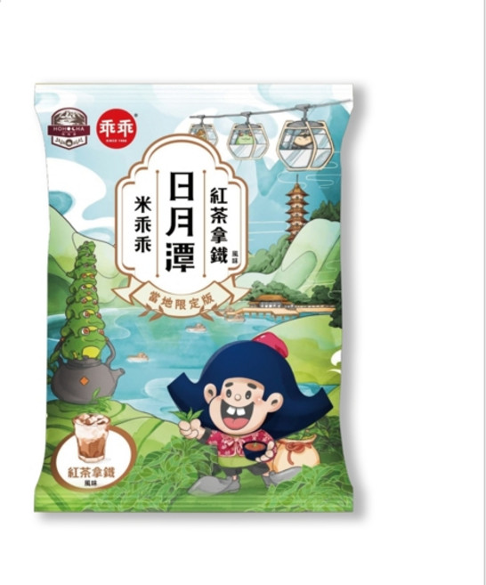喝喝茶 日月潭紅茶拿鐵米乖乖, 1個, 日月潭紅茶拿鐵米乖乖 52g/包