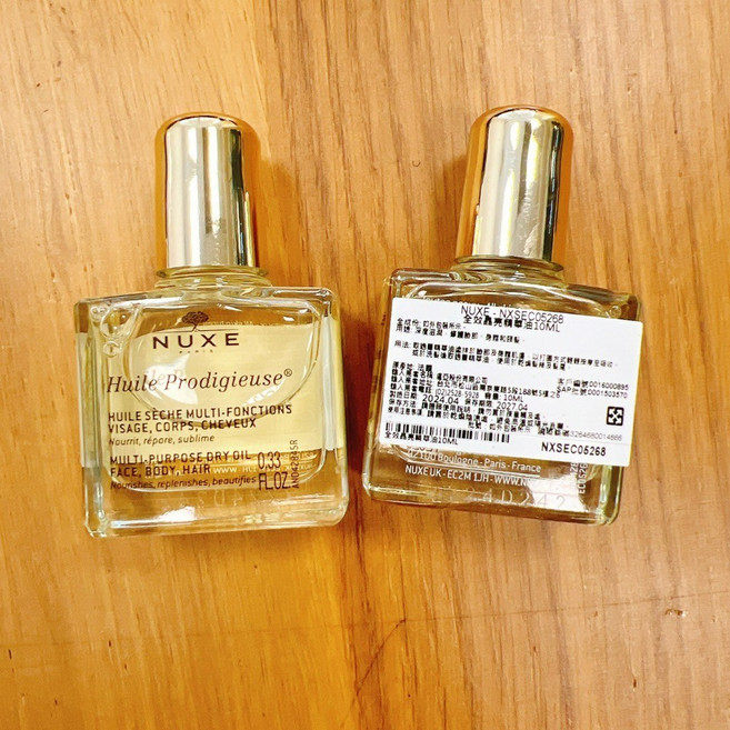 NUXE 黎可詩 全效晶亮精華油 全效花香精華油 10ML 臉部 身體 頭髮 全方位保養油, 1個, 全效晶亮精華油10ml-黃
