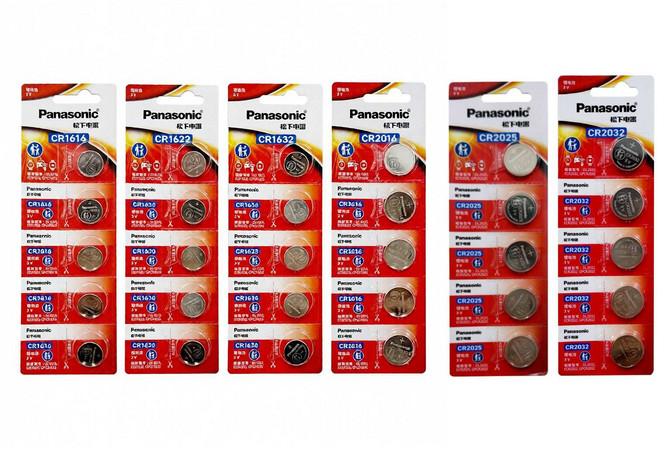 Panasonic 鈕扣電池 CR1616 CR1620 CR1632 CR2016 CR2025 CR2032, 1個, 5個裝, 松下 CR1616