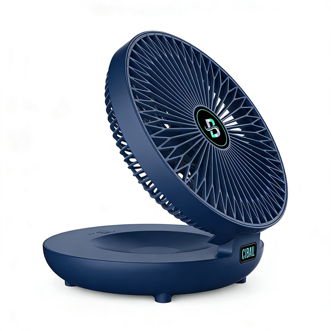 折疊風扇 可立可掛夾式桌面小電扇 靜音便攜大風量, 【插電款】, z1, 深海藍