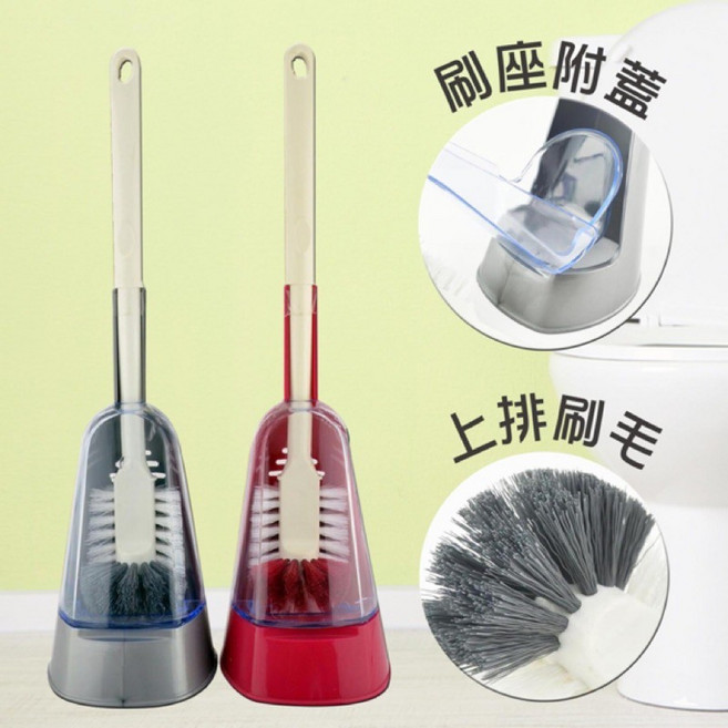 巧巧日式馬桶廁刷組, 灰, 1個