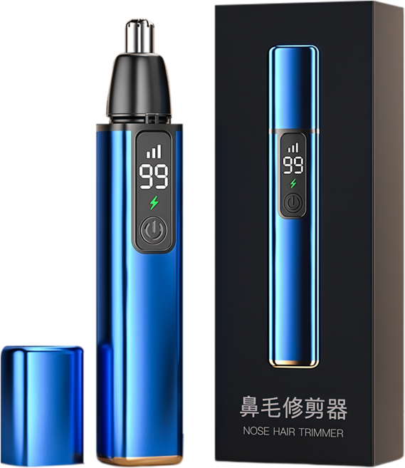 德國鼻毛修剪器 電動鼻毛機 USB充電 雙刀刃 不傷鼻腔, 藍色, 【智能防夾毛】不傷鼻腔-舒適修剪