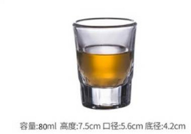 80ml 玻璃小酒杯 高度7.5cm, 1個
