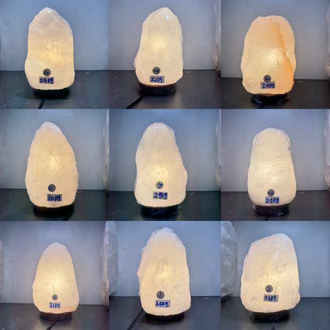 白玉鹽燈 2-3kg 柔和光線 獨特造型 舒緩氛圍, 白玉鹽燈2-3kg, 1個