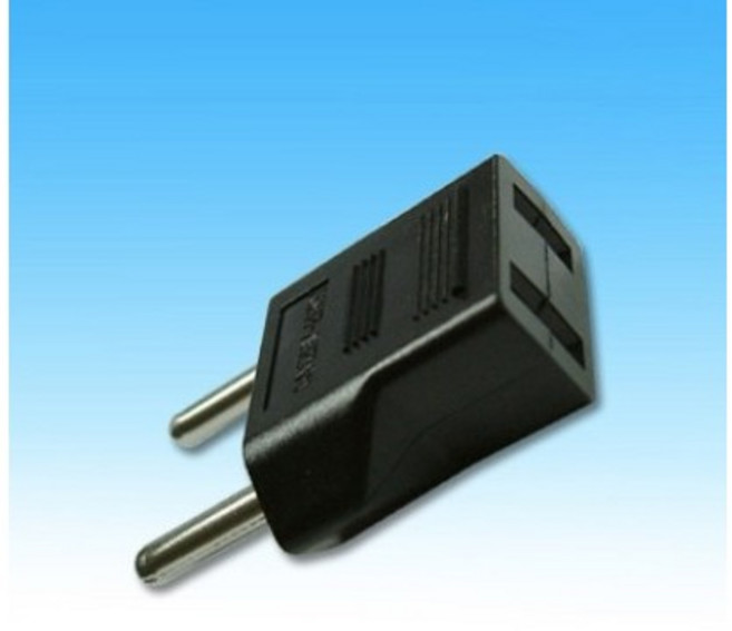 大林電子 轉接頭 4.0mm 細圓腳 歐規 適用於歐洲 德國 法國 韓國 越南, 1個