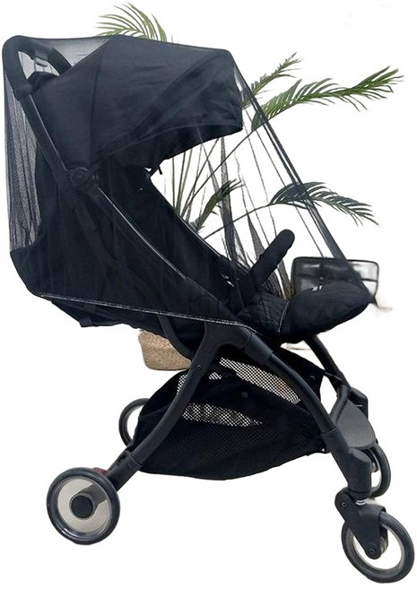 全罩式推車蚊帳 防蚊遮光罩 寵物幼兒用, 經典黑色