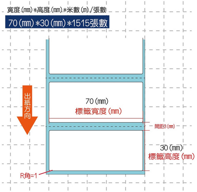 熱感貼紙75x50mm,12色可選,台灣工廠直營,無雙酚A,熱感應標籤,每年檢驗, 1個