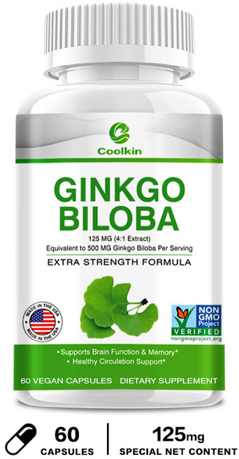 Coolkin Ginkgo Biloba 支援腦部功能與記憶 促進健康循環, 60組