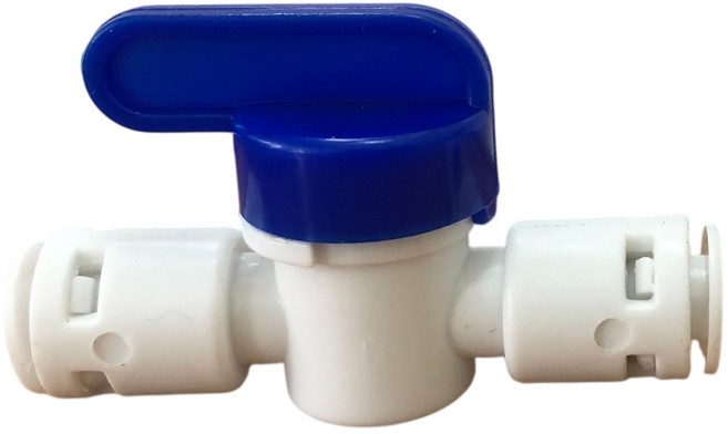 RO淨水器 免卡扣開關 塑膠直通球閥, 1個, RO開關(藍) 2分管用 (6.5mm)