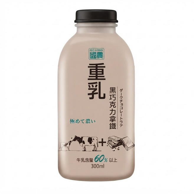 國農重乳 黑巧克力拿鐵, 24個裝, 300ml