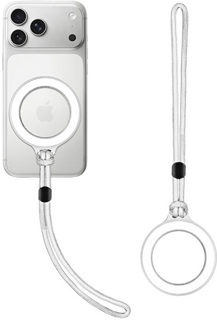 【GS 3C】N52 強力磁鐵 Magsafe 腕繩 防丟繩 - 手機配件, 白色, 1個