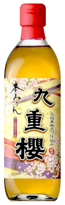 九重味淋株式會社 九重櫻本味醂 日本料理調味 增添料理風味, 1個, 500ml(加送沖繩島鹽300g1包),2瓶, 500g