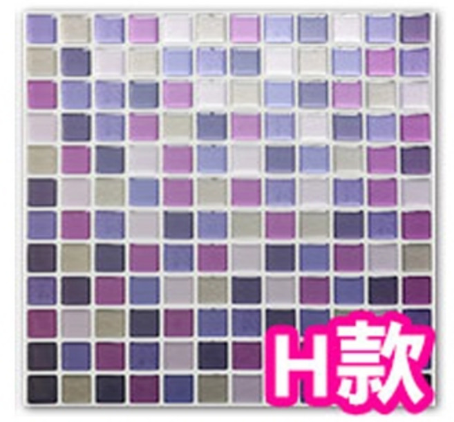 3D立體馬賽克壁貼 水晶滴膠自黏牆貼 廚房浴室裝飾, 1個, H款
