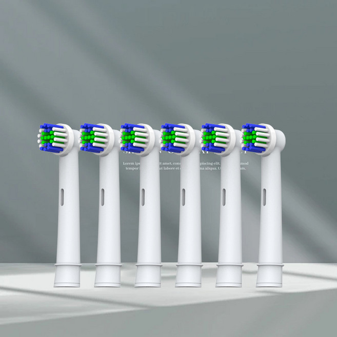 5 檔旋轉充電款電動牙刷智能電量提醒3D立體清潔成人電動牙刷, 1個, 中性包裝, 3618配件珍珠白刷頭+6個