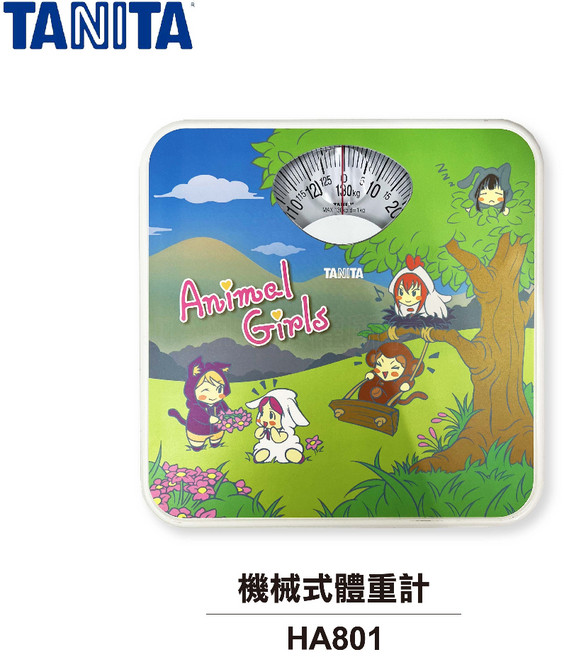 TANITA 機械式體重計 HA801, 1個, 採花玩耍款 / 女孩款