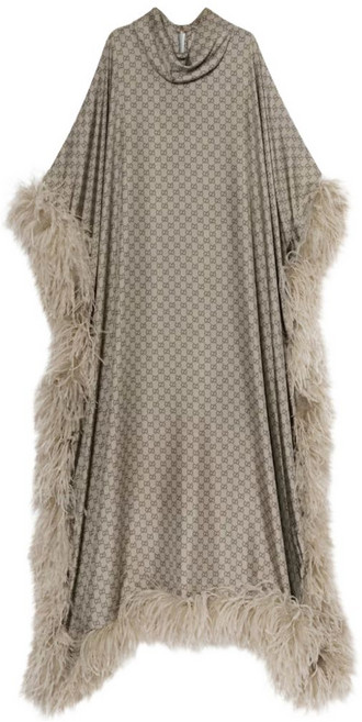 구찌 printed silk maxi dress