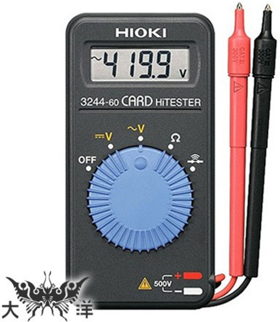 HIOKI 3244-60 超薄型口袋型數位電表, 1個