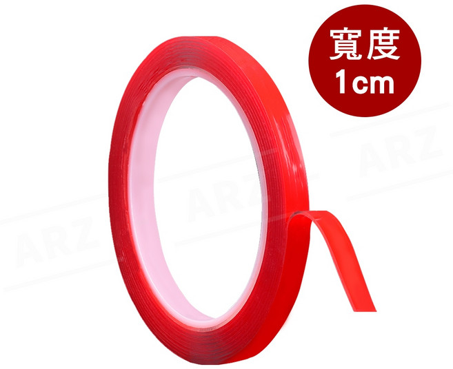 無痕雙面膠 奈米雙面膠 厚1mm 透明 防水膠帶 強力雙面膠 壓克力雙面膠, 1個, 總長3米/寬1cm