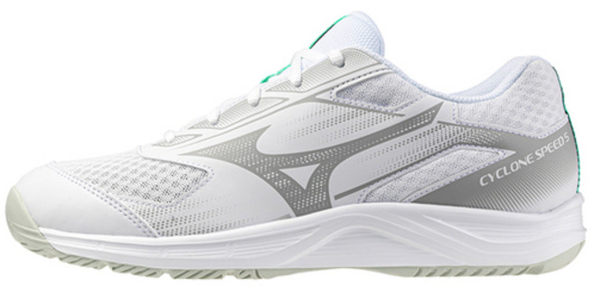 Mizuno 美津濃 Cyclone Speed 5 男款排球鞋 V1GA258021 穩定包覆回彈 白灰