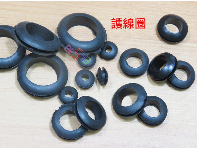 護線圈5mm 穿線孔徑5mm 板厚1.5mm 軟膠O型圈 密封圈, 1個