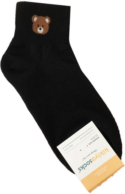 kikiya socks 熊頭造型襪 女款 23-25cm