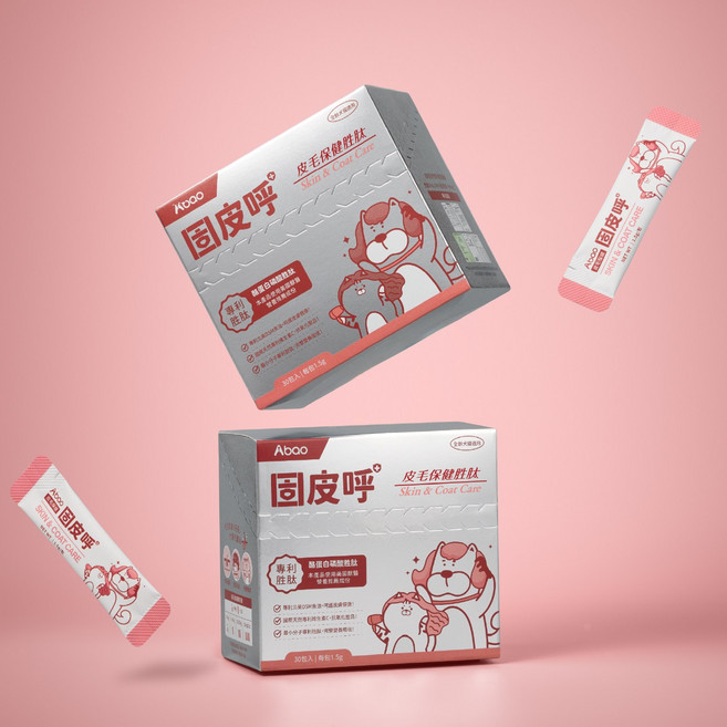 【Abao】固皮呼胜肽保健品(30顆) 皮毛保健 犬貓適用, 1個