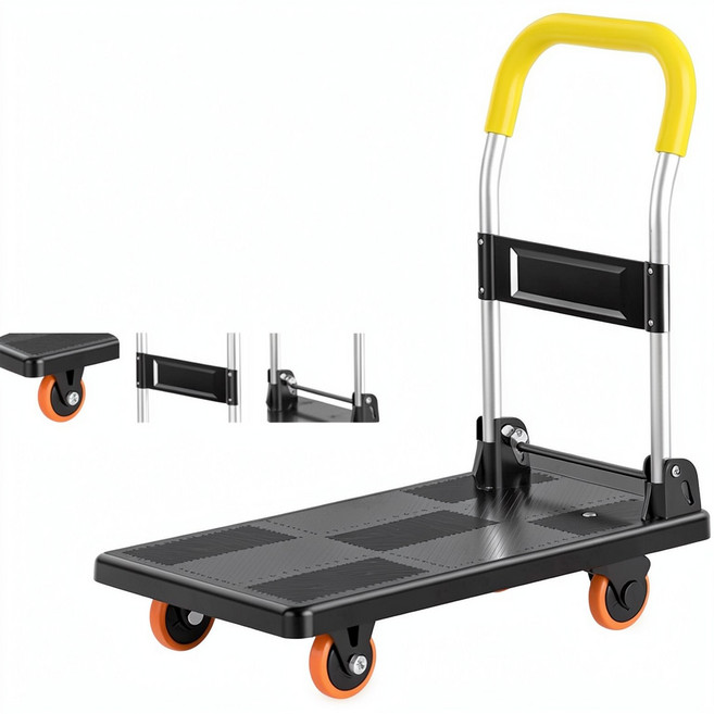 加厚靜音折疊推車 73*43cm 400斤承重, 高靜音73*43400斤顏值款, 1個