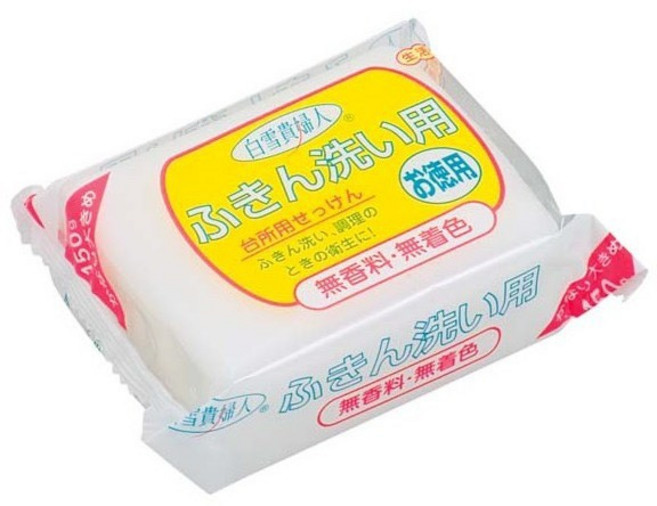 日本 不動化學 白雪貴婦人 廚房用清潔皂 萬用清潔皂 去油汙150g, 1個