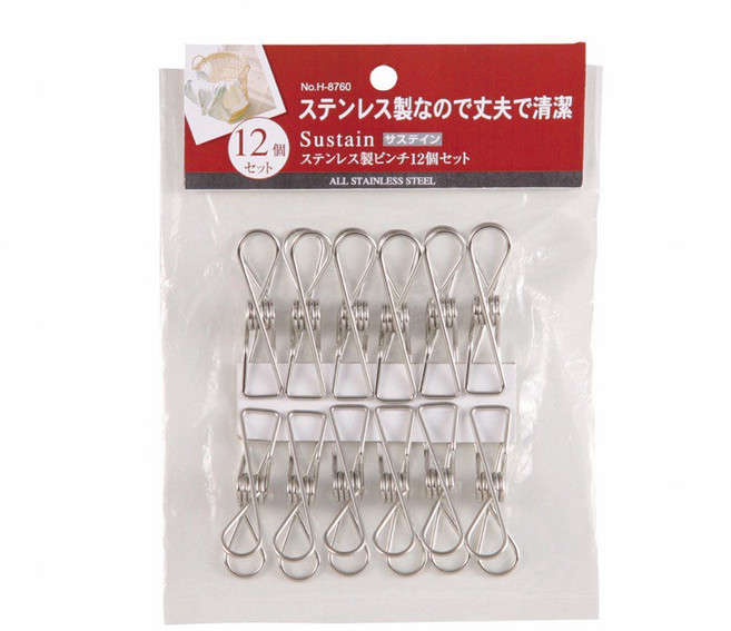 pearl 不銹鋼曬衣夾 12入, 1個