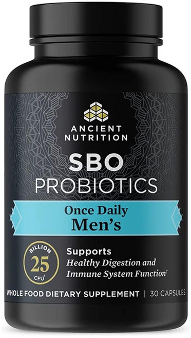 Ancient Nutrition SBO 益生菌每日一次男性專用 250億 CFU 膠囊, 1個, 30錠
