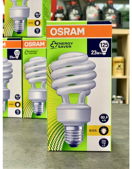OSRAM 歐司朗 23W 螺旋省電燈泡 2700K E27, 1個