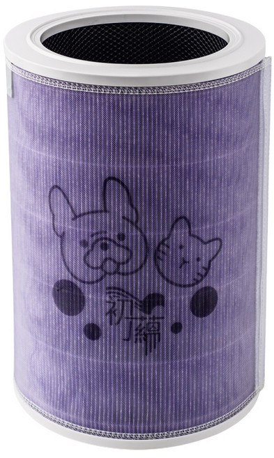 初綿 空氣清淨機濾網 H13 HEPA複合活性碳濾芯 適用小米1/2/2S/Pro/3代 含RFID 除臭濾心 紫色寵物版 可水洗前置濾網, 1個, 紫色抗菌濾網*1贈贈寵物濾網*1, 紫色抗菌濾網*1贈贈寵物濾網*1