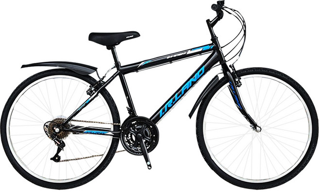 BIKEONE ISP-1 全新26吋學生通勤車18段變速鋁合金材質輪圈附擋泥板全程台灣組裝抽獎贈品摸彩推薦款, 黑藍, 1個