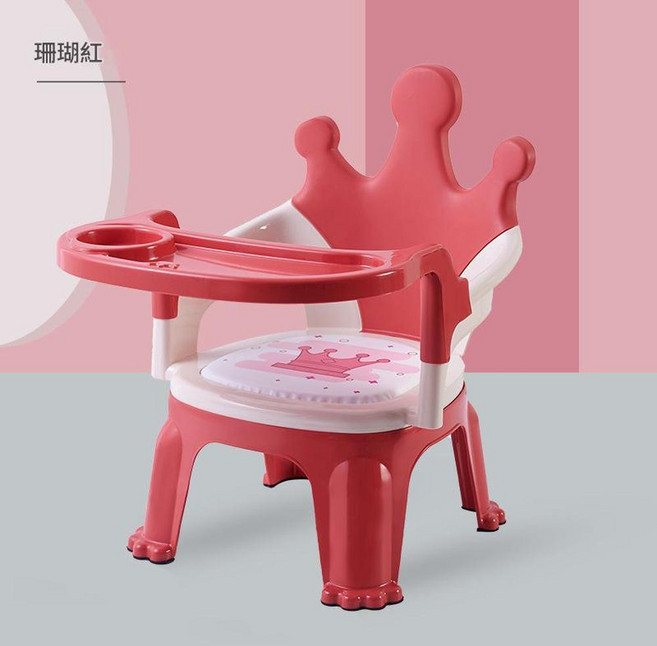 ibooooo 兒童餐椅, 珊瑚紅, 1個