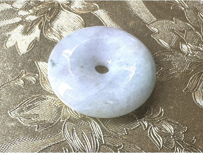 圓形翡翠玉墜, 紫羅蘭, 1個